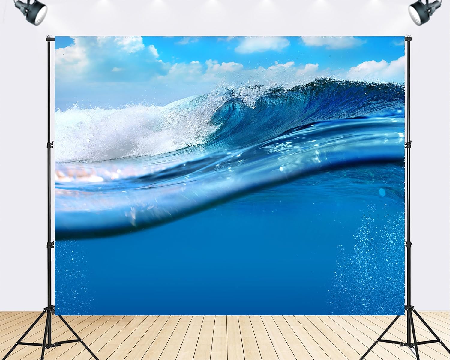 Trykid 20x10ft Turquoise Ocean Wave Backdrop Splashing Clear Underwater Photography Background Coastal Summer Tapestry Party Decoration Photo Studio Prop Fabric