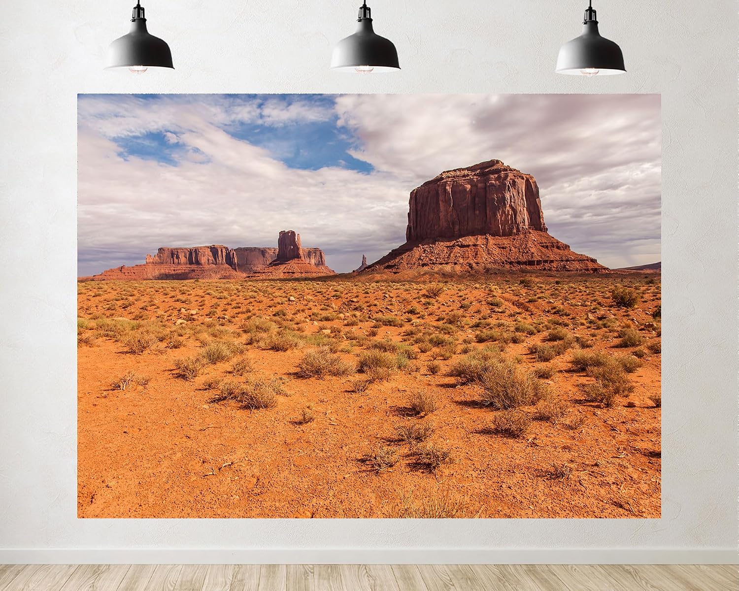 Trykid 20x10ft Red Rock Desert Backdrop Sandstone Buttes Clear Blue Sky Arid Landscape Western Scenery Photography Background Tapestry Party Decoration Photo Studio Prop Fabric