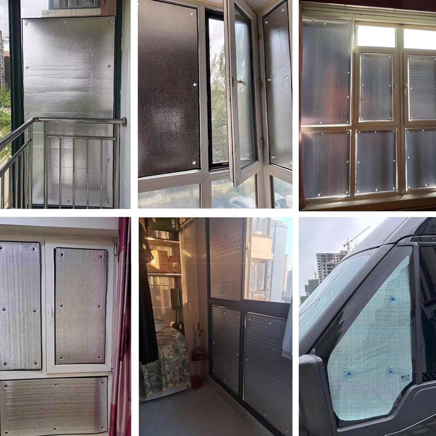 Customizable 8mm Blackout Window Film - Heat Insulation & U-V Protection for Home and Car Windows 1pc(59x102in)