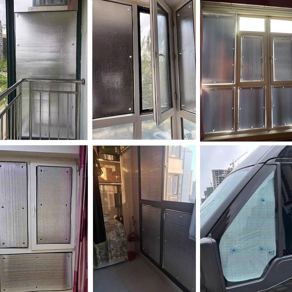 Customizable 8mm Blackout Window Film - Heat Insulation & U-V Protection for Home and Car Windows 1pc(59x94in)