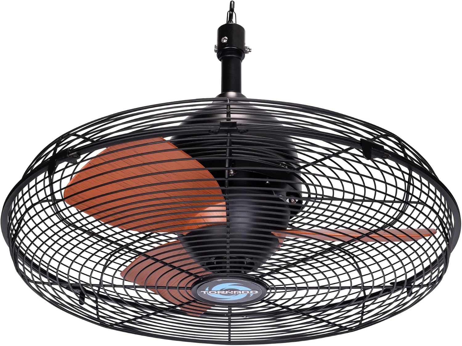 Tornado 20-Inch Outdoor Downrod Mount Ceiling Fan, IPX4 Water-Resistant with Remote Control, 3-Speed Settings, 3300 CFM Airflow, 10-Foot Cord, UL Listed