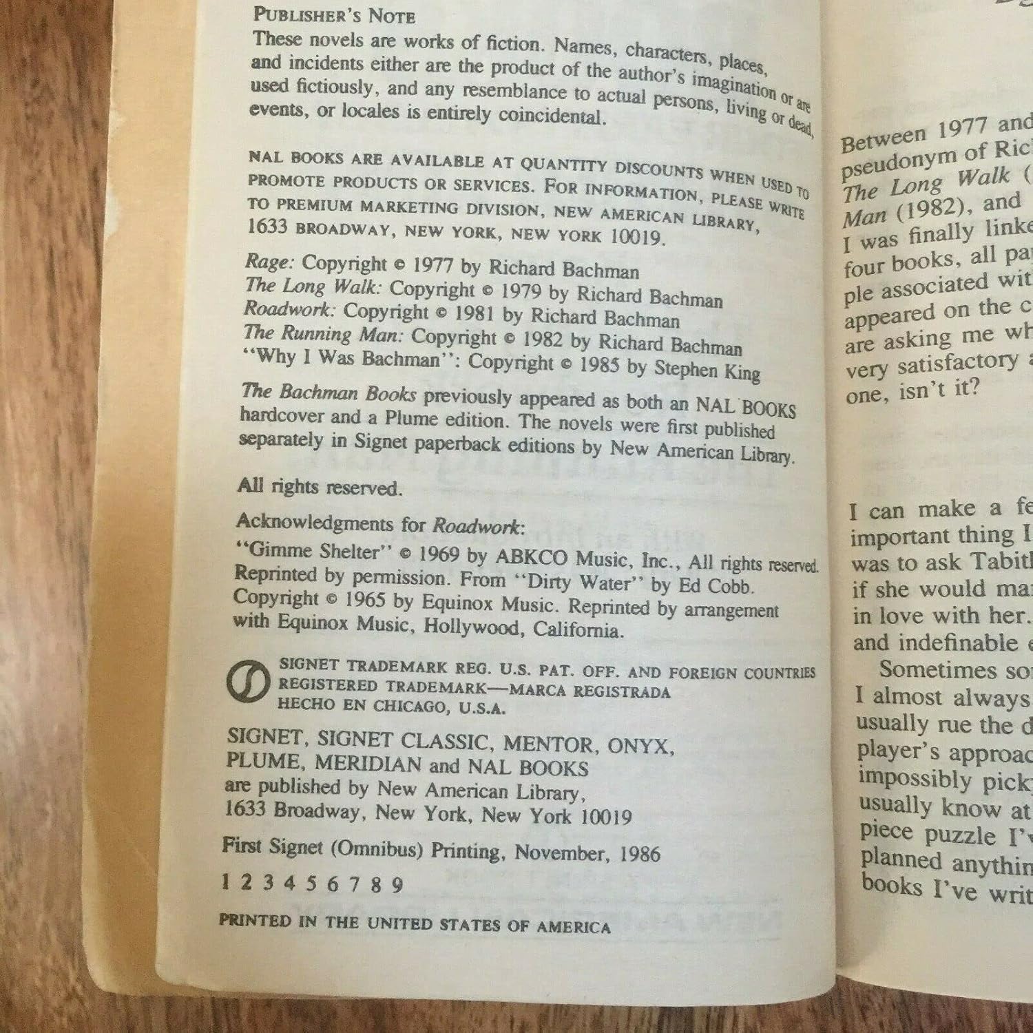 The Bachman Books: Four Early Novels by Stephen King