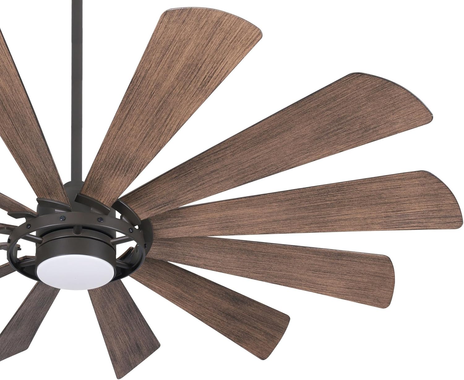 Minka-Aire F870L-ORB 65' Windmolen Outdoor Smart Ceiling Fan with LED Light and Remote Control, Oil Rubbed Bronze