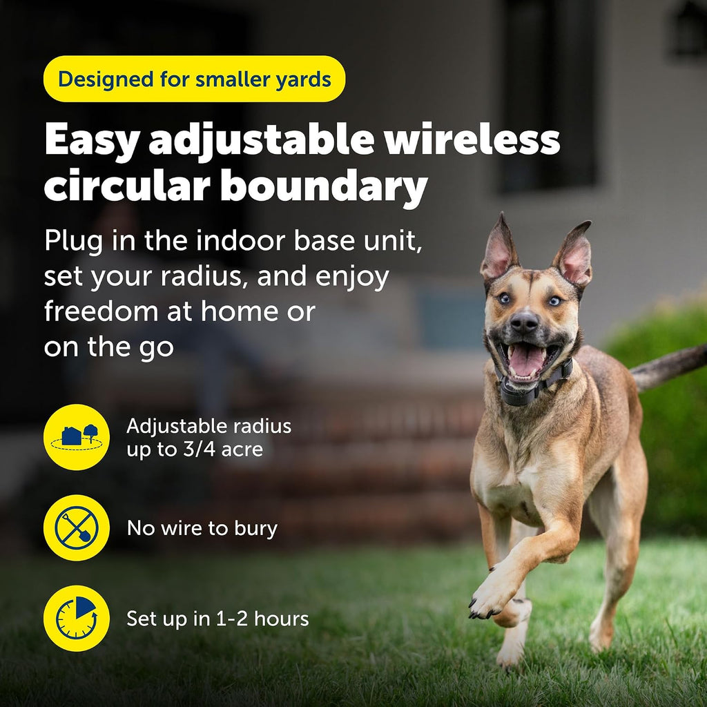 PetSafe Stay & Play Dog and Cat Wireless Fence – Above Ground Electric Pet Fence – from the Parent Company of INVISIBLE FENCE Brand
