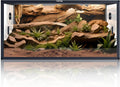 Phailozoo 120 Gallon Bearded Dragon Tank,48' x 24' x 24' Reptile Tank with Sliding Door Top Screen Ventilation, Front Opening Reptile Enclosure for Easy Maintenance