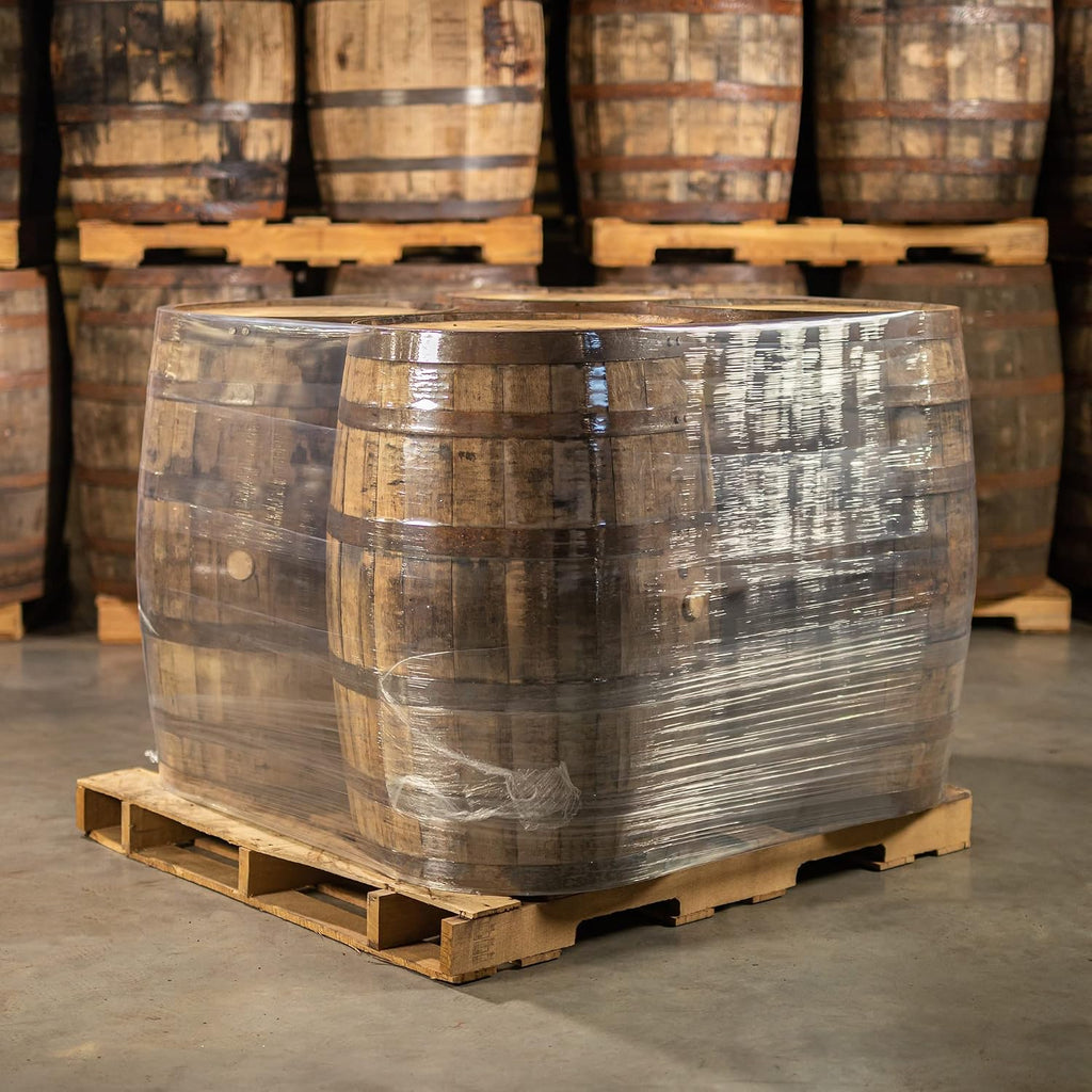 Midwest Barrel Company Authentic Bourbon/Whiskey Barrel (53 Gallon) Used Genuine American White Oak Wood Barrel for Decoration, Furniture & DIY Projects - 6 Barrels
