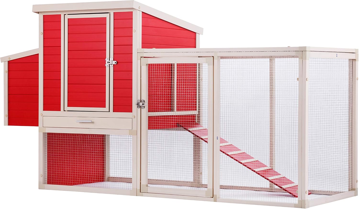 New Age Pet ECOFLEX Sonoma Chicken Coop in Red and Maple