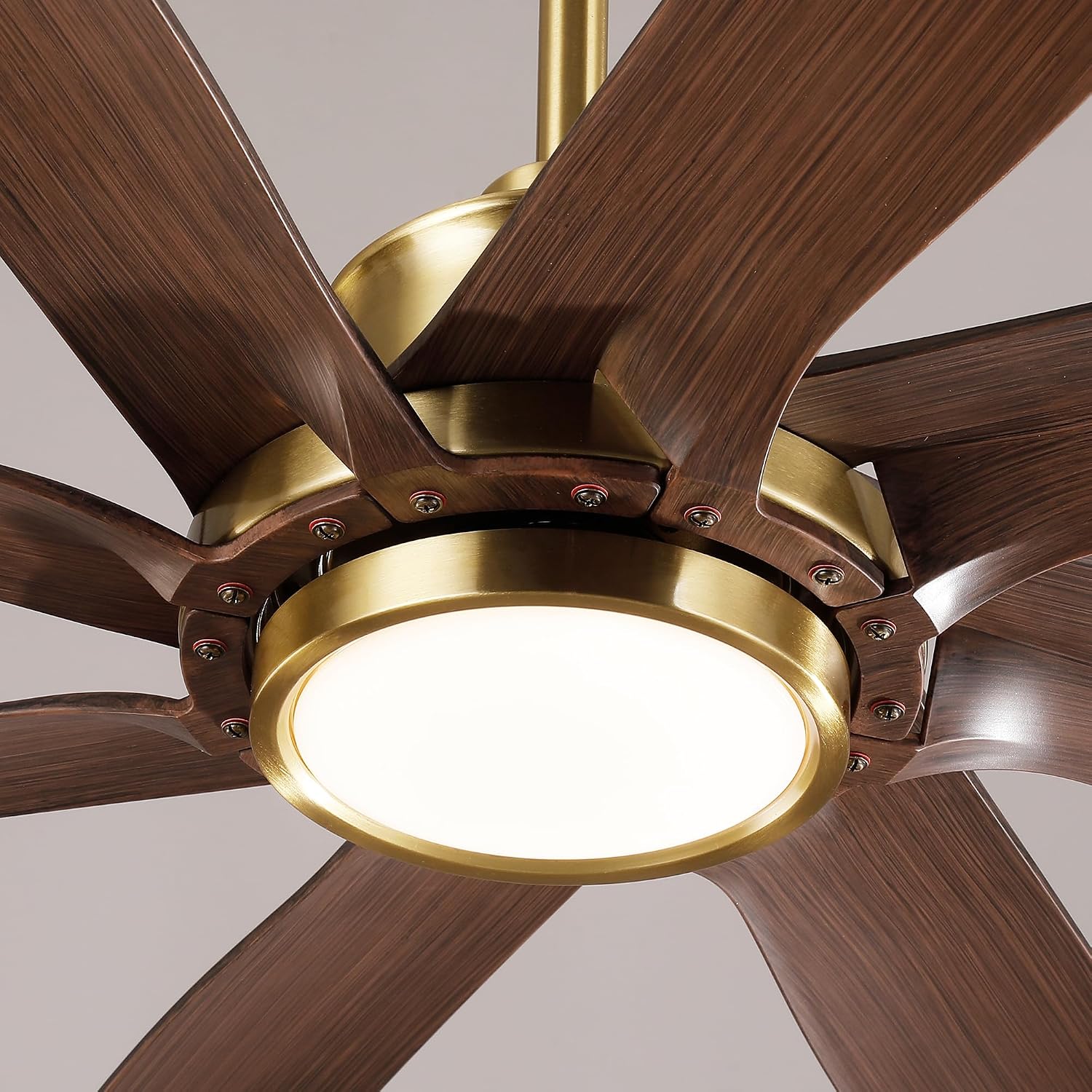 Parrot Uncle 72 Inch Ceiling Fans with Lights and Remote, Modern Gold Chandelier Ceiling Fan, Dimmable LED & 3CCT, 6 Speeds Reversible DC Motor, Timer, Lighting Ceiling Fans for Bedroom Living Room