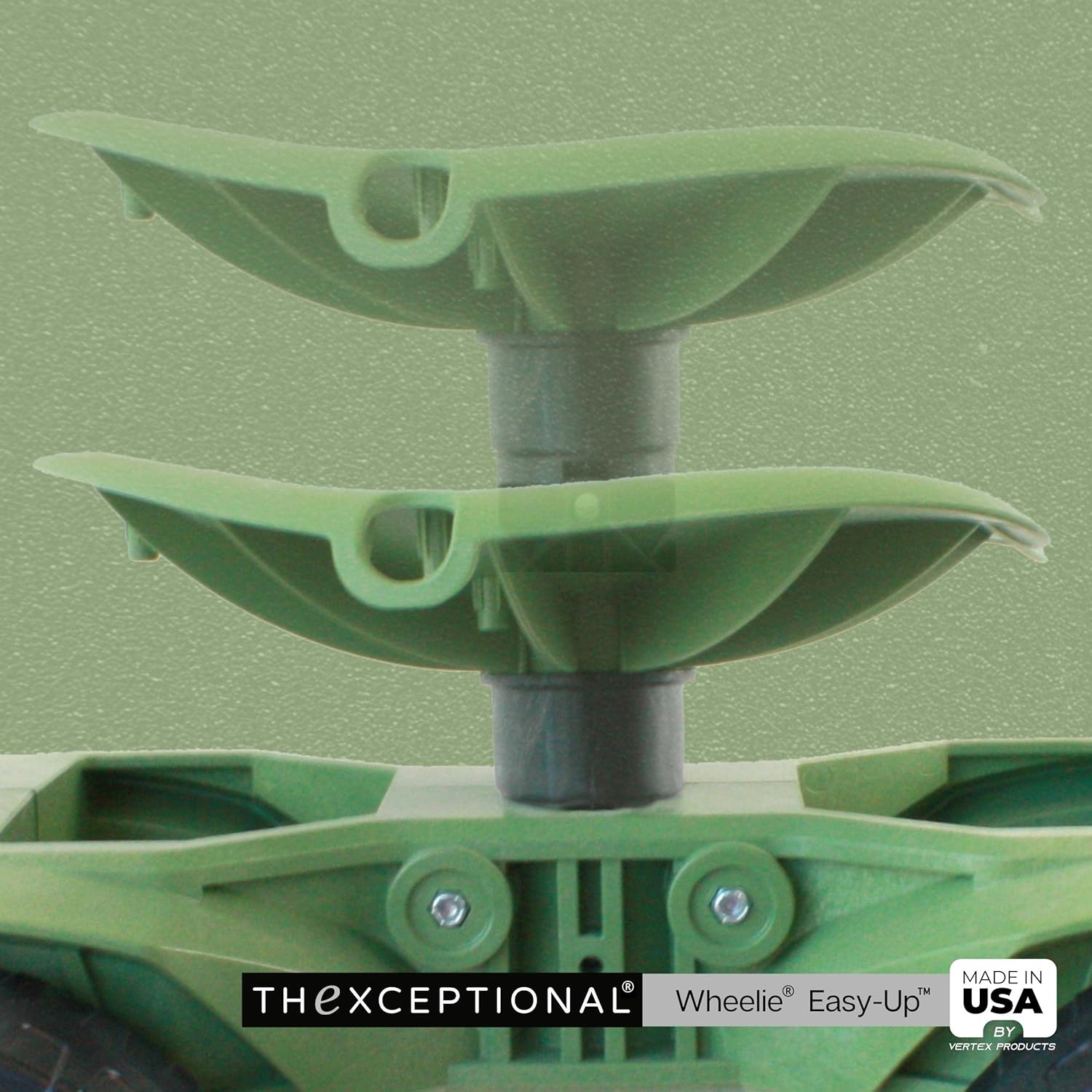 TheXceptional Wheelie Easy-Up | Wheeled Garden Stool with Handles Relieve Pain Getting Up and Down | Gardening Work-Seat with Wheels for Elderly Seniors | Made in USA by Vertex | Model EX530