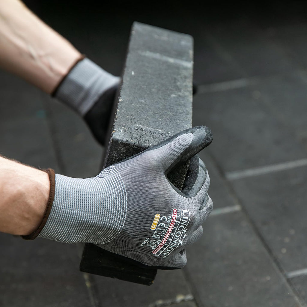 linconson 12 Pack Safety Performance Series Construction Mechanics Work Gloves