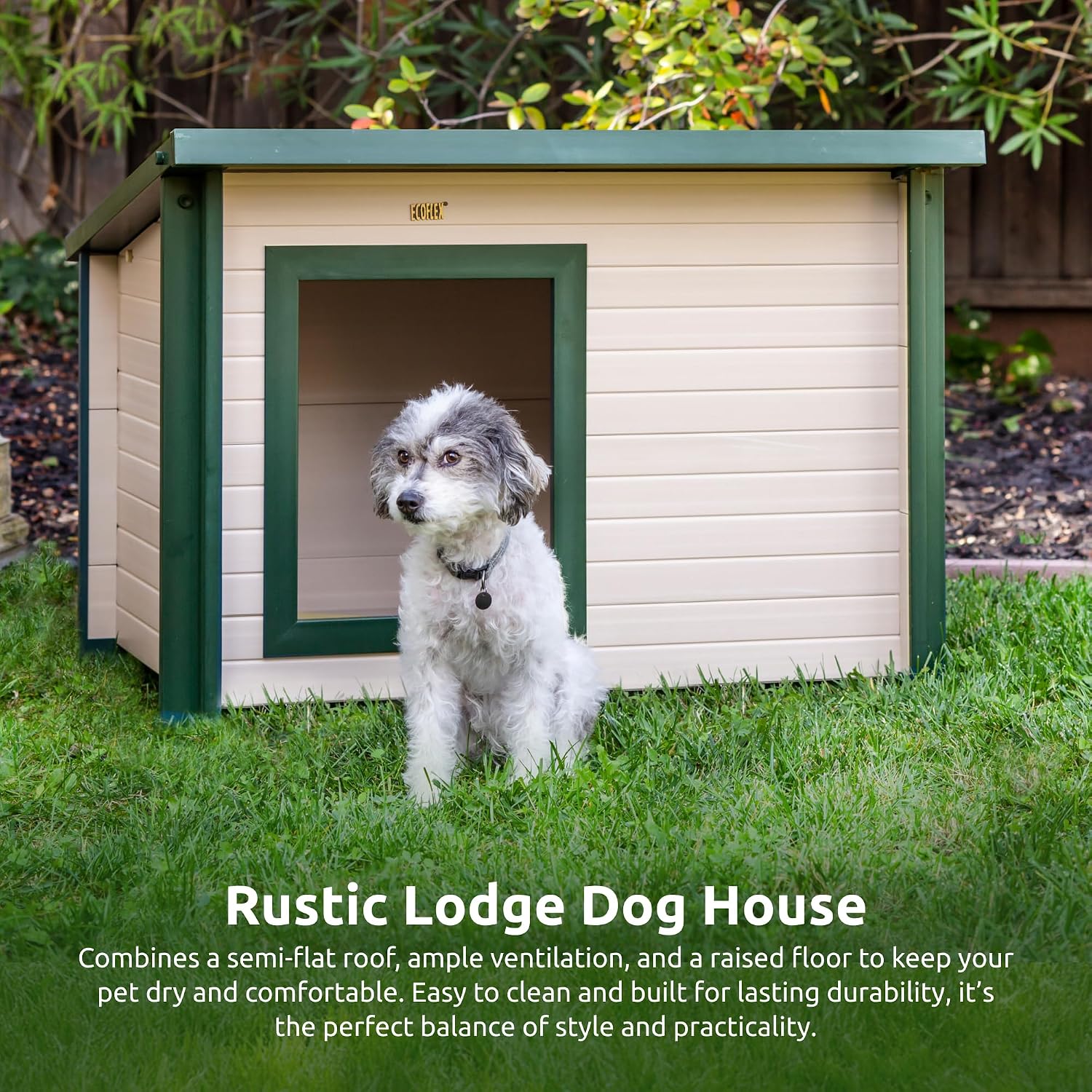 New Age Pet ECOFLEX Lodge Style Dog House - Medium