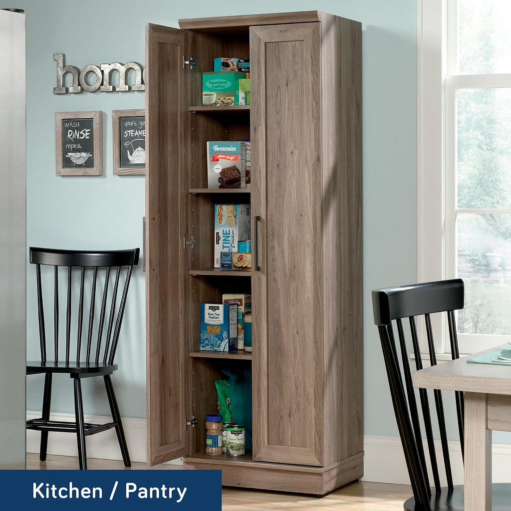Sauder HomePlus Storage Cabinet/ pantry cabinets, Salt Oak finish