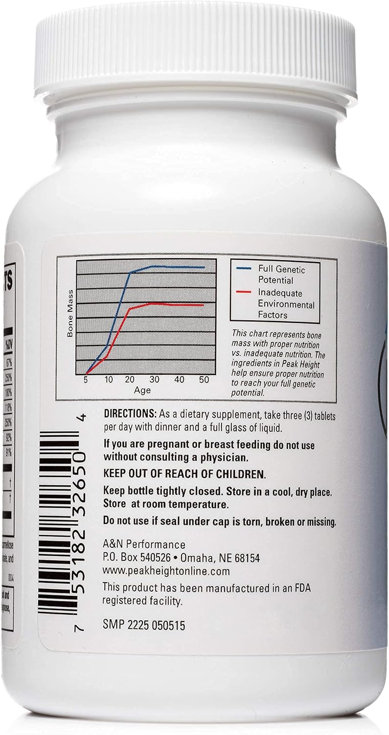 Growth Supplement - Once Daily Height Growth Support for Kids, Teens, Women and Men - US Doctor Developed Height Growth Pills - Year Supply (12 Pack)