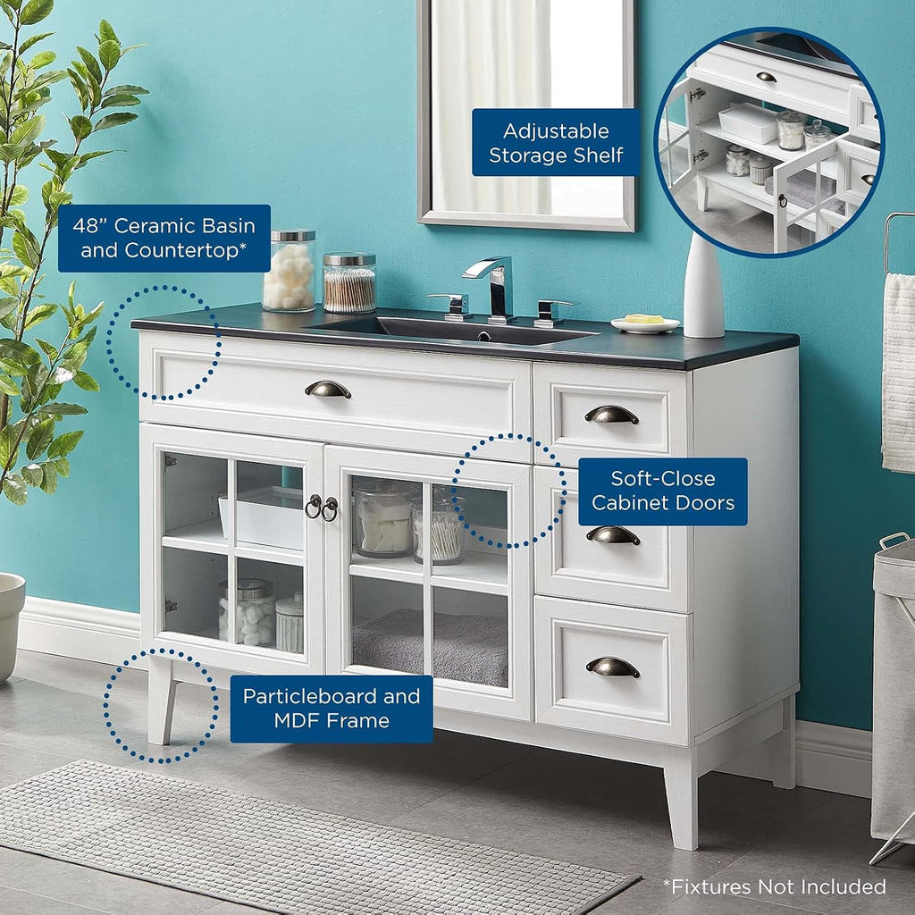Sink Vanity Cabinet, Wood, White Black, Modern Contemporary, Hotel Bedroom Bathroom Master Suite