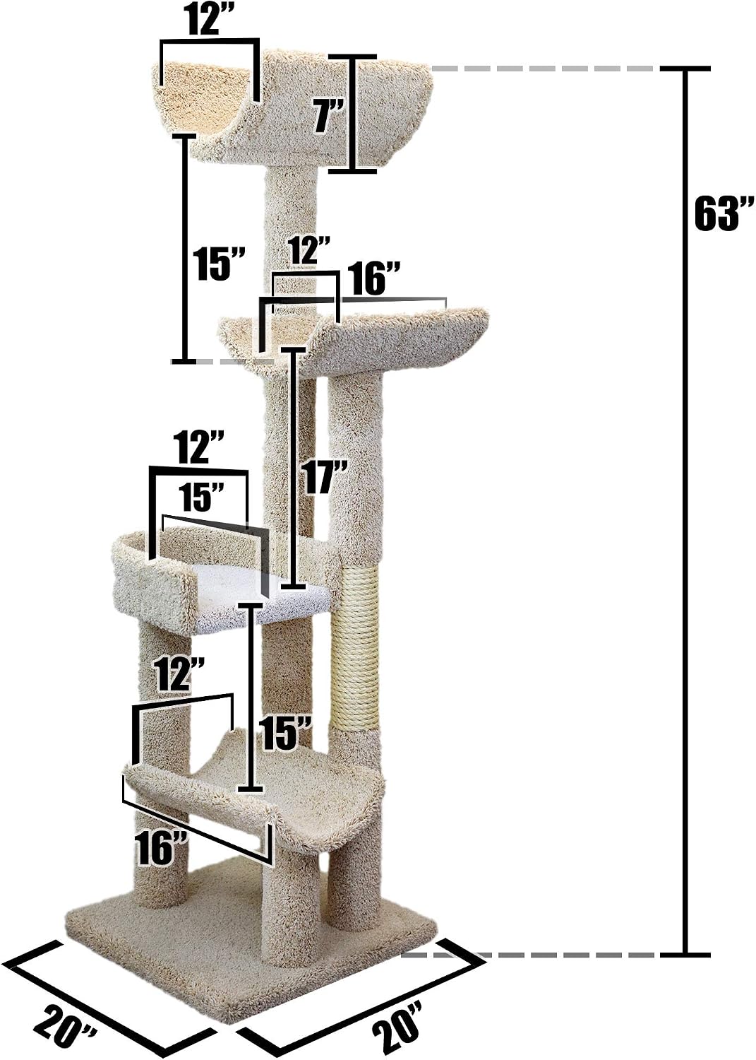 New Cat Condos 190121-Brown Cat Climbing Tree