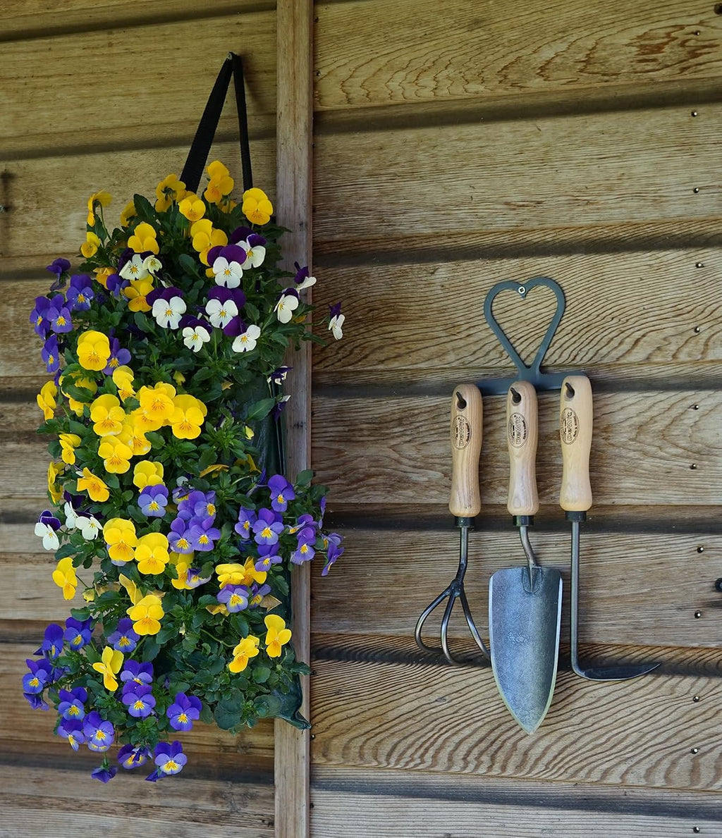 Dewit 3-Tool Bundle with Holder, 3-Piece Lightweight Gardening Set with Hand Trowel, Right Hand Cape Cod Weeder, and Cultivator