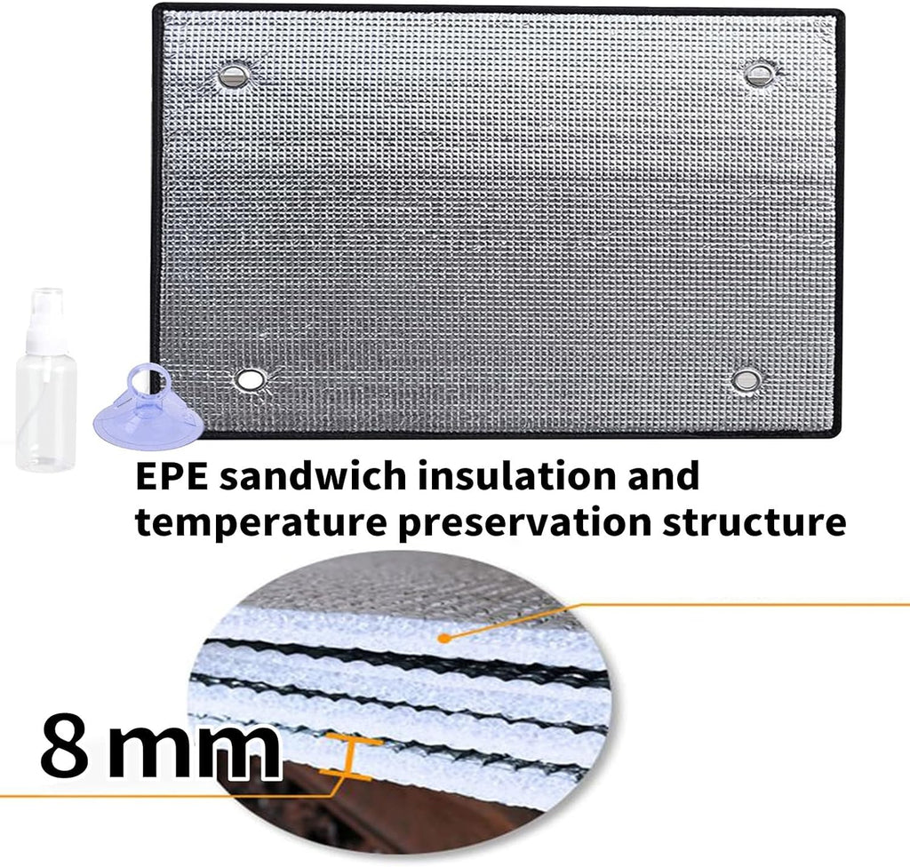 Customizable 8mm Blackout Window Film - Heat Insulation & U-V Protection for Home and Car Windows 1pc(55x104in)