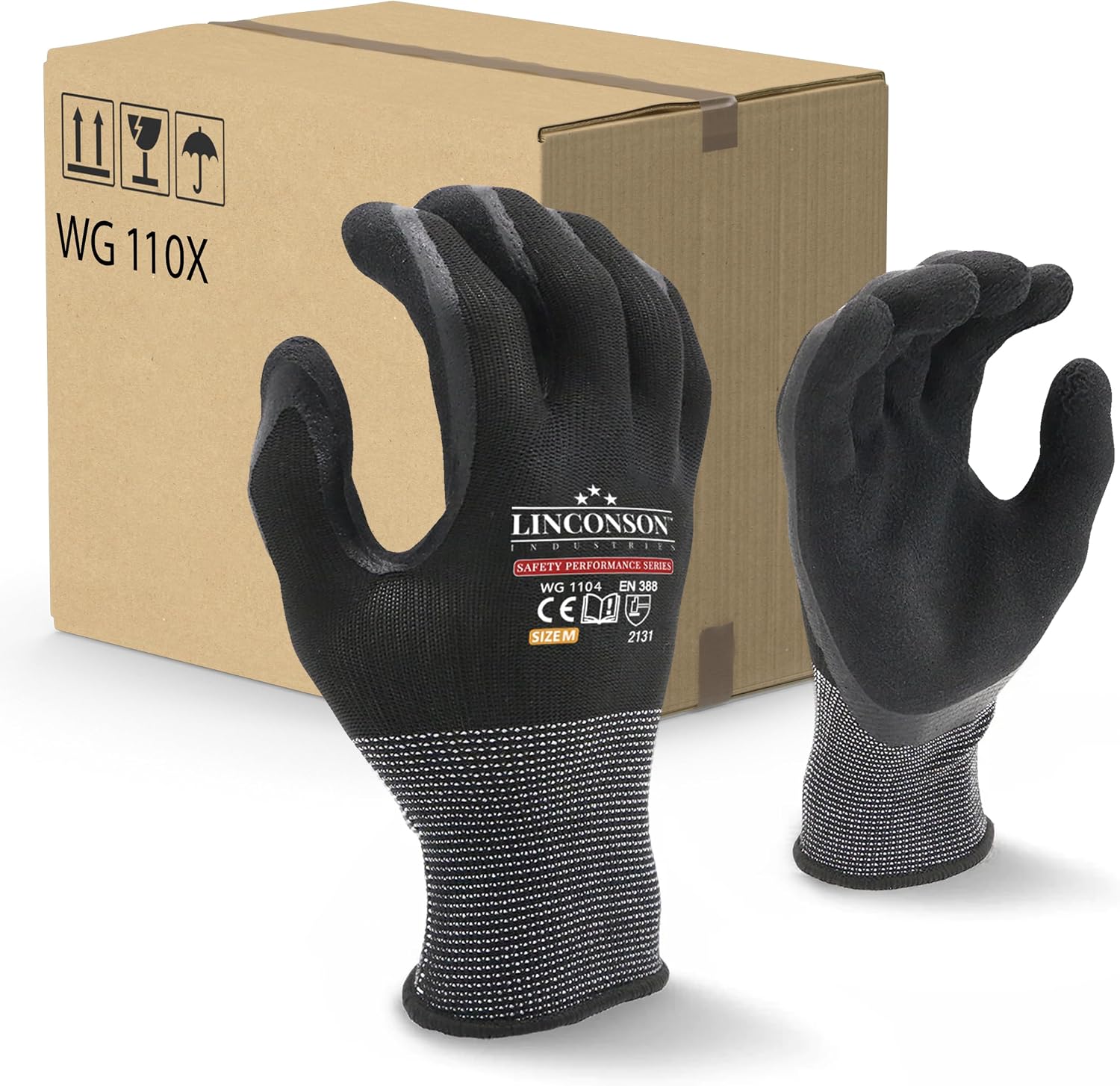 linconson 12 Pack Safety Performance Series Construction Mechanics Work Gloves