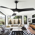 DWVO Ceiling Fan with Light, 52' Ceiling Fan with Remote, LED Tri-Color Temperature, 3 Blade Ceiling Fans Reversible 6 Speeds w/Quiet DC Motor for Bedroom, Living Room, Dining Room, Patio