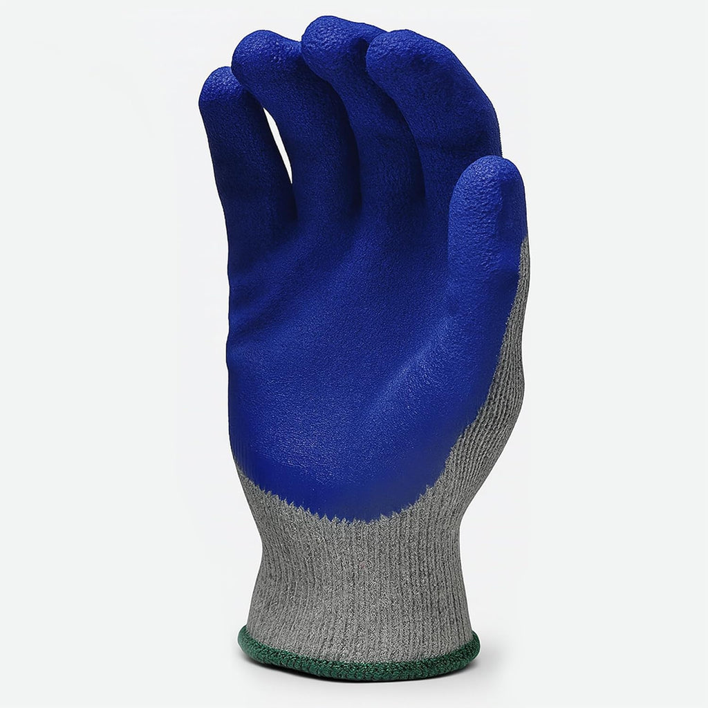 G & F Products G & F Rubber Latex Coated Work Gloves for Construction, Blue, Crinkle Pattern, Men's