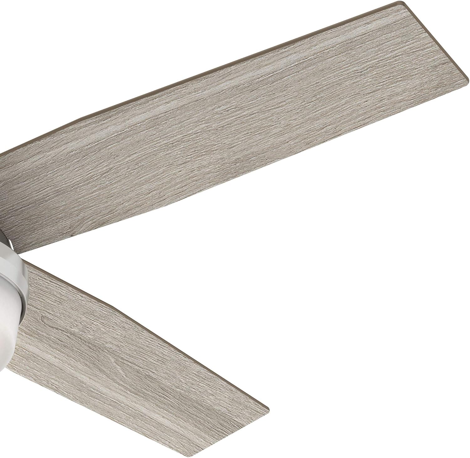 Hunter Fan 52 inch Contemporary Indoor Brushed Nickel Ceiling Fan with Light Kit and Remote Control (Renewed)