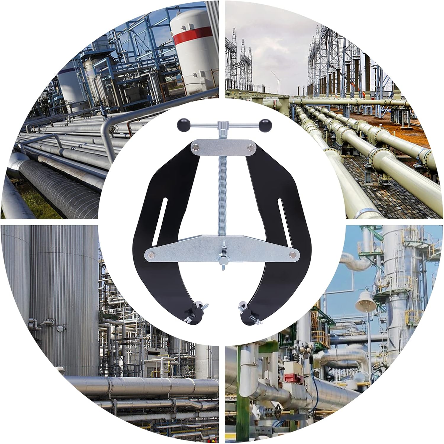 Pipe Clamp, 5 to 12 in,High Strength Ultra Clamp with Lightweight Design,for 5-12' Welding Fit-Up Alignment Pipe Tube Tool Manual