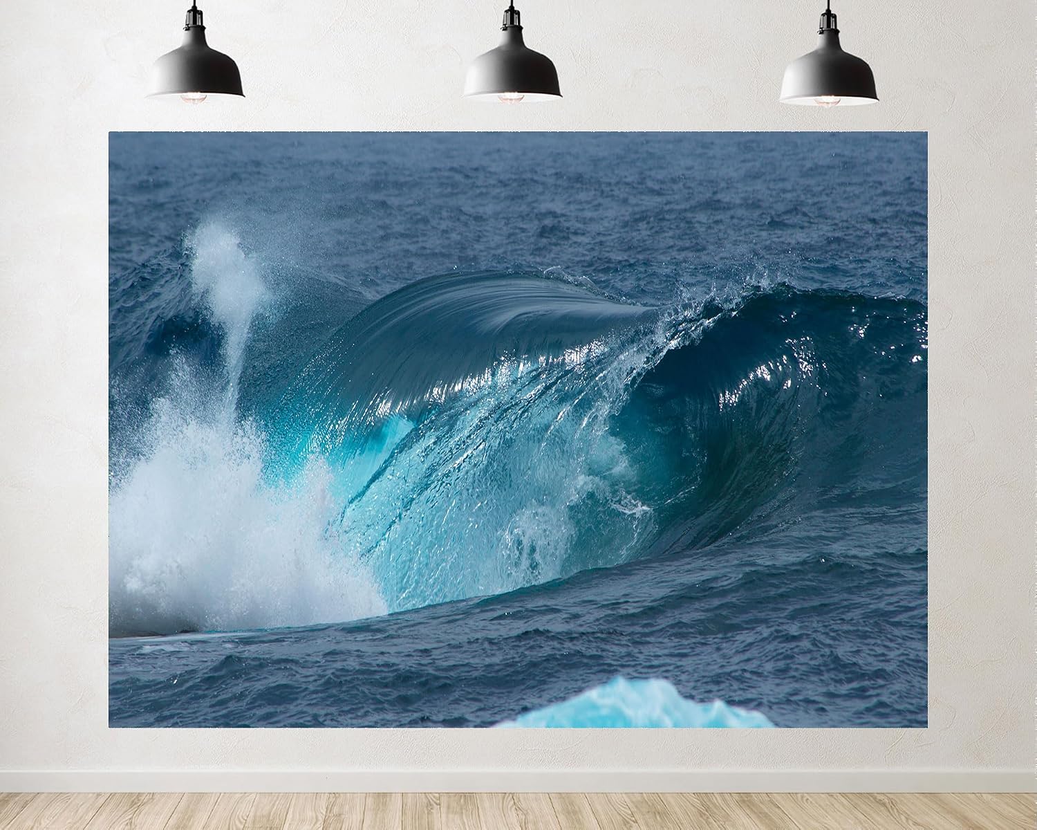 Trykid 20x10ft Turquoise Ocean Wave Backdrop Clear Dynamic Foamy Photography Background Beach Themed Tapestry Party Decoration Photo Studio Prop Fabric