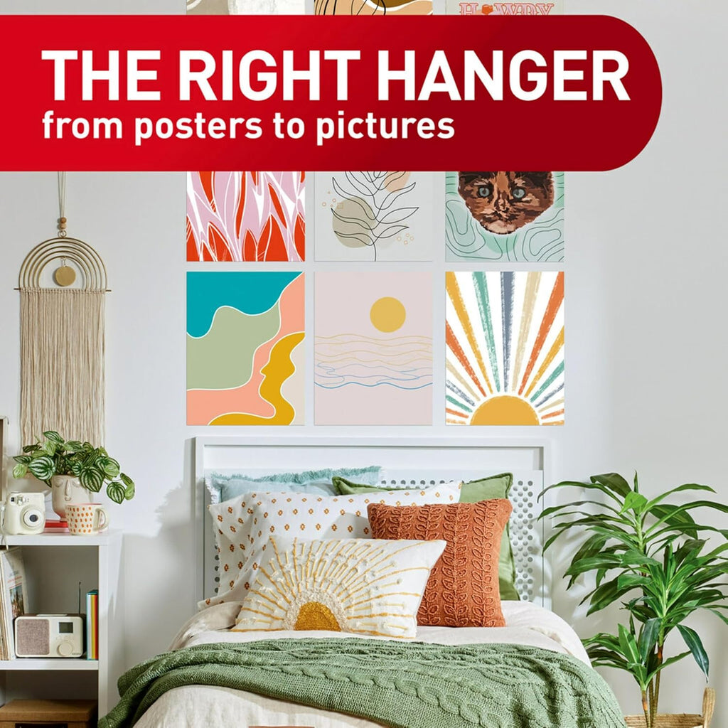 Command Poster Strips, 256 Strips Damage-Free Poster Hangers, No Tools Requried, Great for Home, Room, Wall, Office, and Dorm Decor, White Adhesive (Pack of 4)