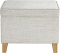 HomePop 24' Medium Storage Ottoman - Cream Chevron Woven