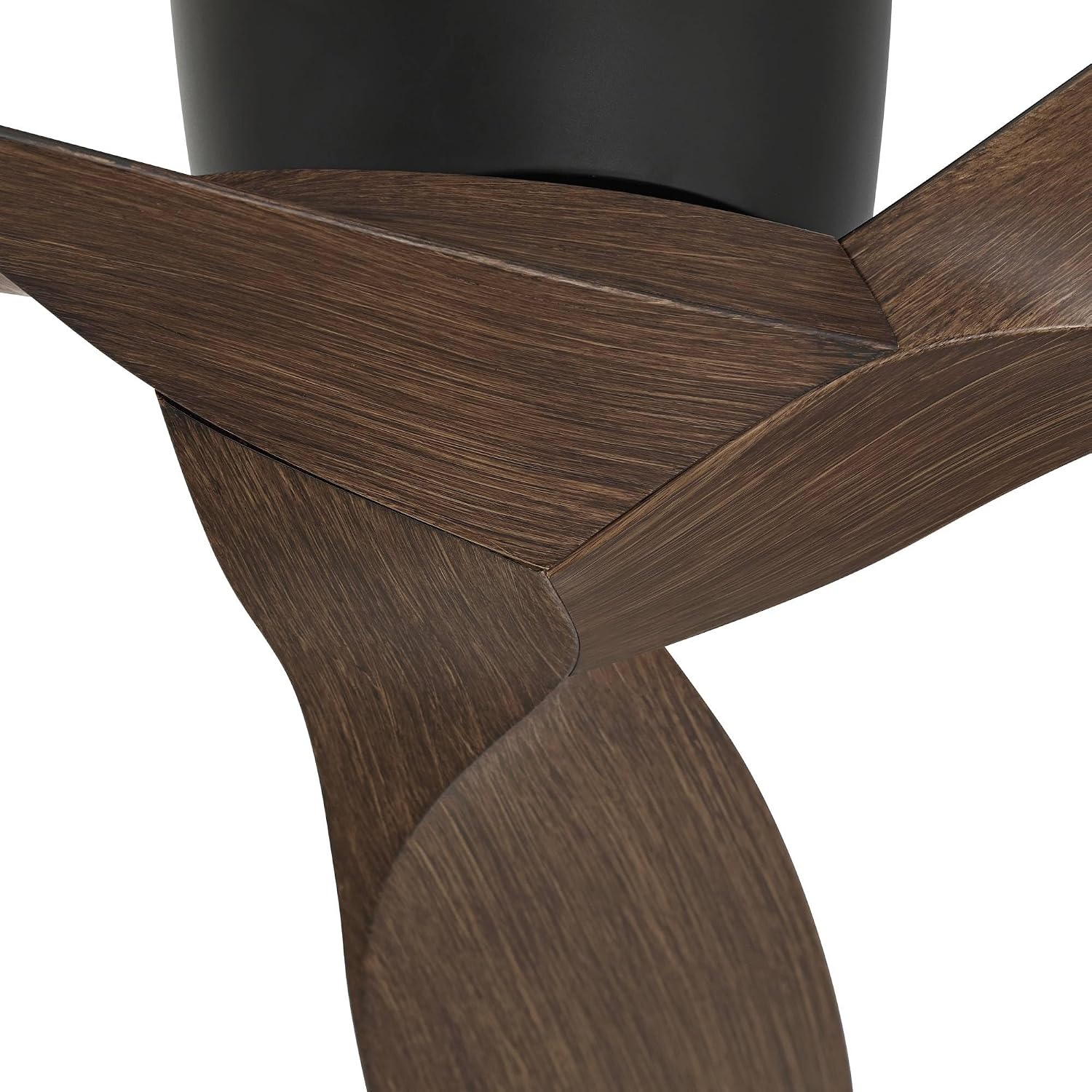 Casa Vieja 56' Tre Black and Walnut Indoor-Outdoor Hugger Ceiling Fan