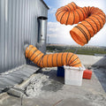 Dryer Vent Hose Length 2m - 10m/6.5ft - 33ft, PVC Nylon Cloth Flexible Duct with Clamps, Heavy-Duty Protection for HVAC Ventilation and Exhaust, Tight Space(200mm/8inch,L 5m(16.4ft))
