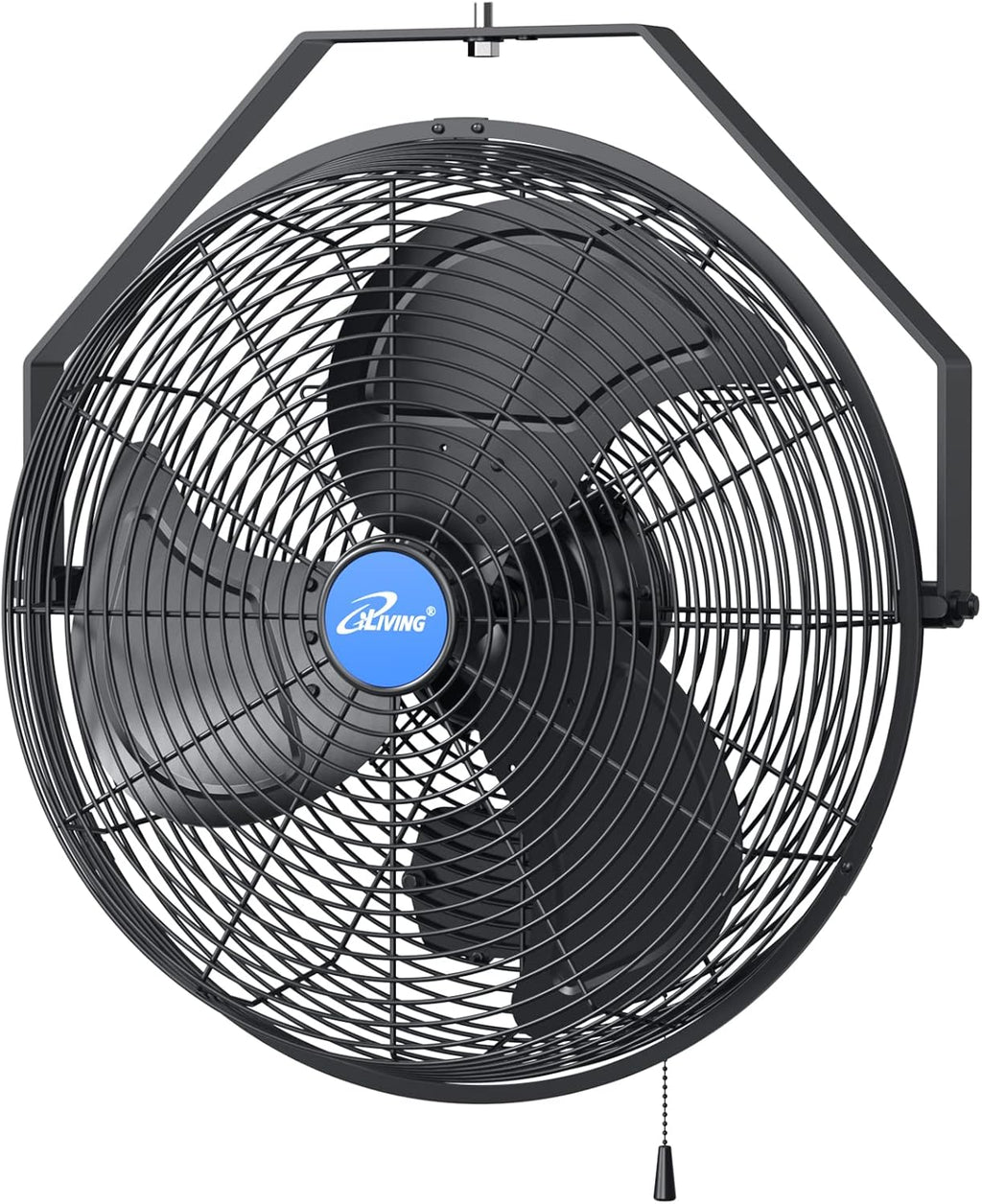 iLiving 18' Wall Mounted Fan - 6360 CFM, 3-Speed, Industrial Grade, Commercial/Residential, Weatherproof Outdoor/Indoor Fan for Garage, Patio, Workshop, Greenhouse | UL Listed, Mist Kit Compatible