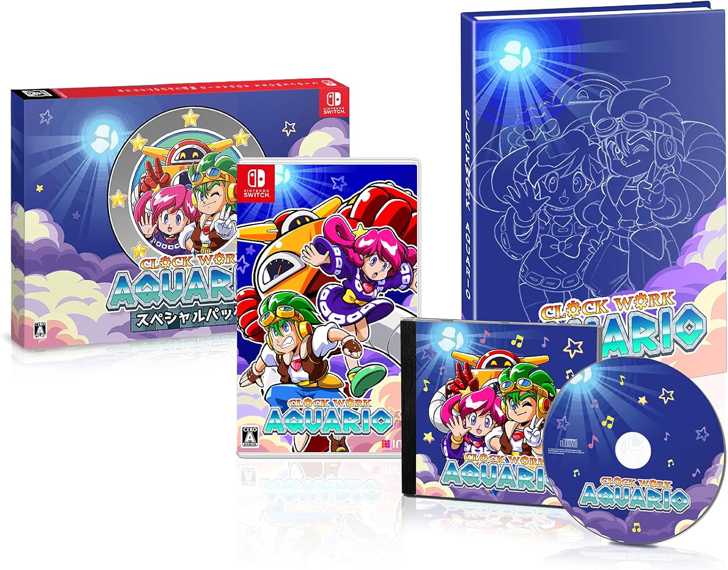 Clockwork Aquario Special Pack [Includes] Book & Soundtrack & Outer Box - Switch