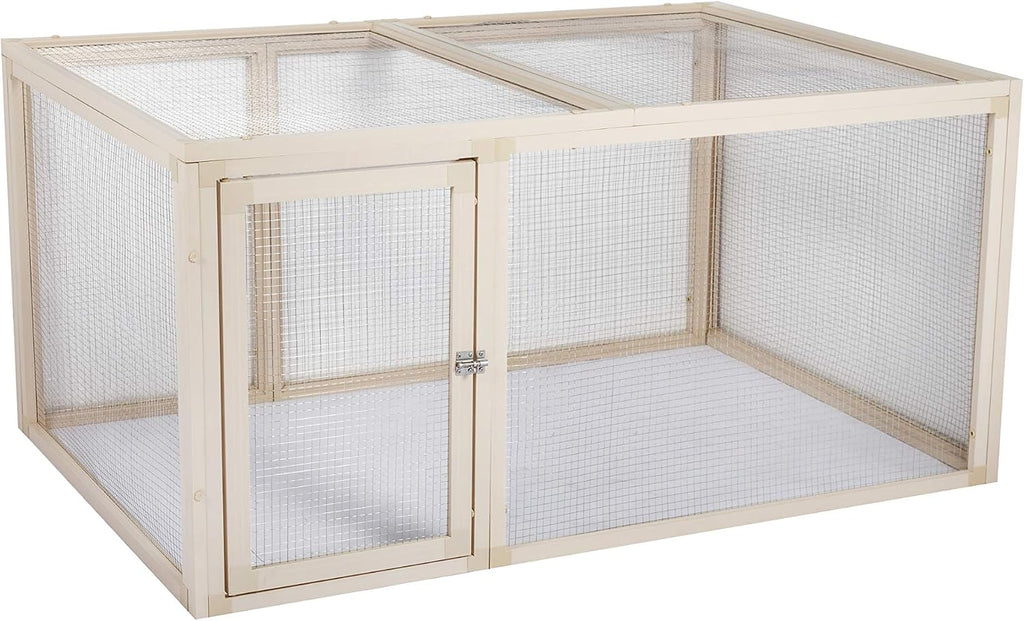 New Age Pet ECOFLEX Jumbo Fontana Chicken Pen - Eco-Friendly, Non-Toxic, Durable Outdoor Enclosure with Stainless Steel Wire, Predator-Resistant Lock, Easy No-Tool Assembly, 10-Year Warranty