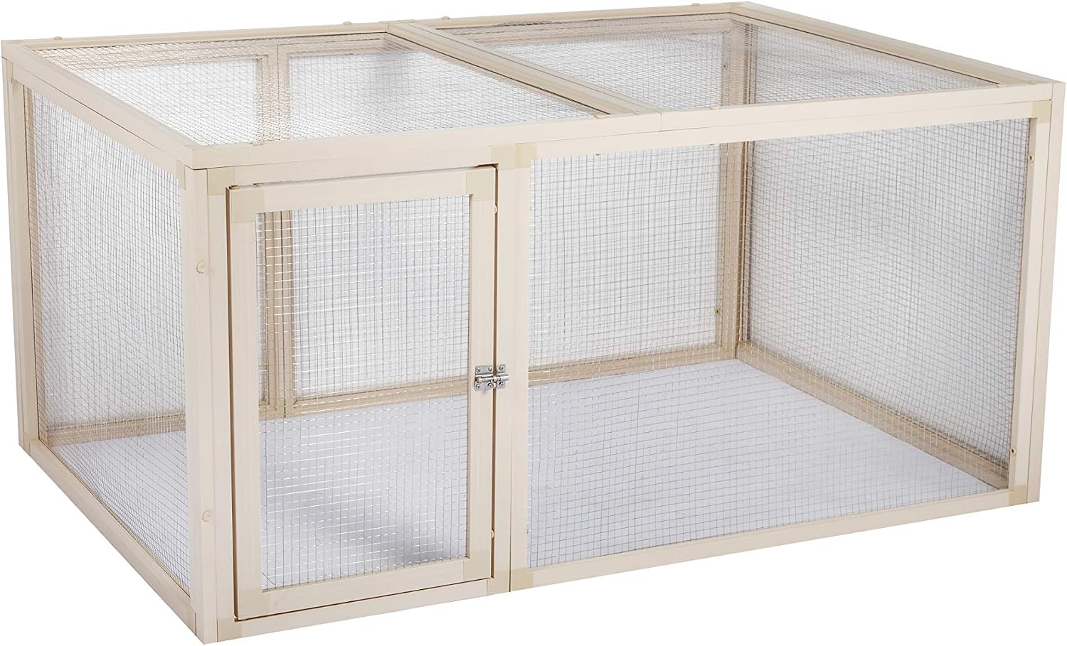New Age Pet ECOFLEX Jumbo Fontana Chicken Pen - Eco-Friendly, Non-Toxic, Durable Outdoor Enclosure with Stainless Steel Wire, Predator-Resistant Lock, Easy No-Tool Assembly, 10-Year Warranty