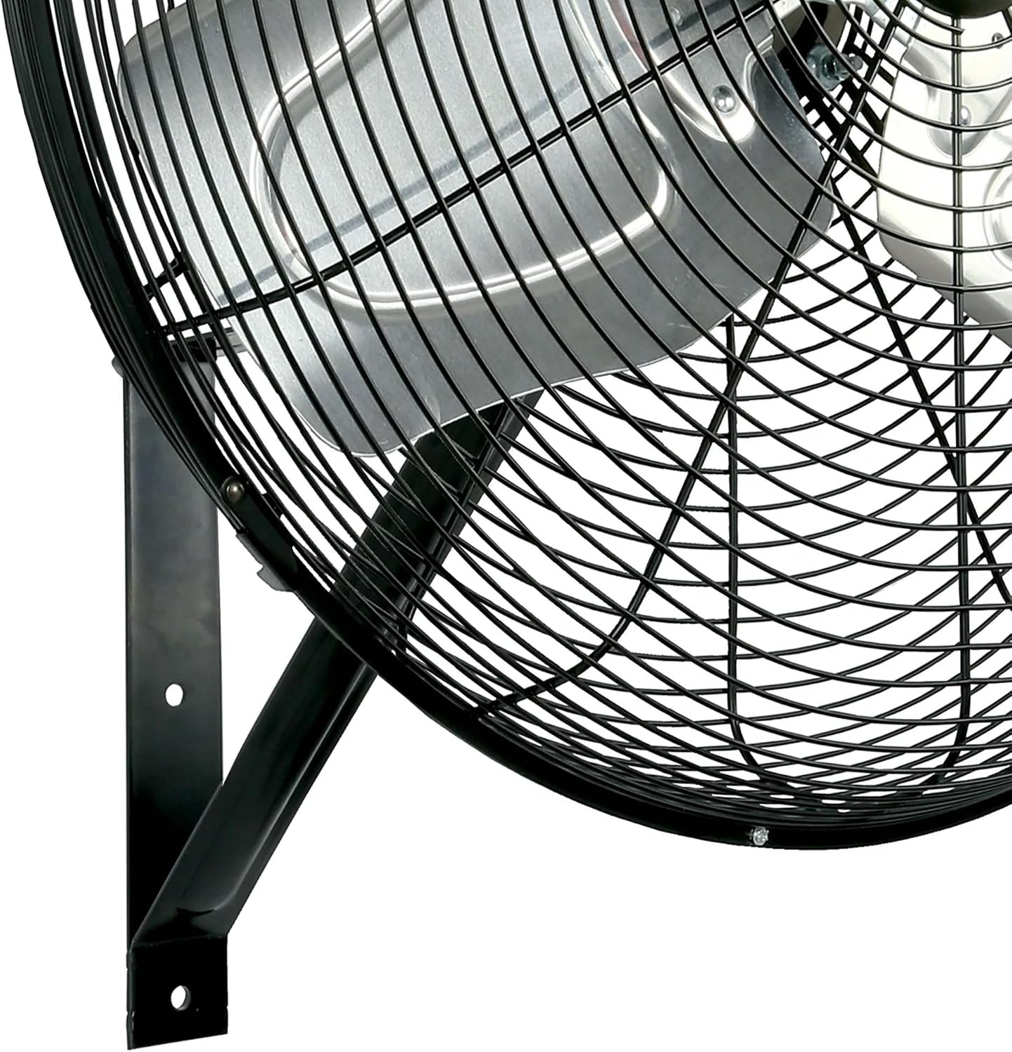 Hurricane 30' Pro Commercial Grade Oscillating Wall Mount Fan, Black - Heavy-Duty All-Metal Corded Electric Air Cooling Unit for Home, Garage, Greenhouse, or Workshop