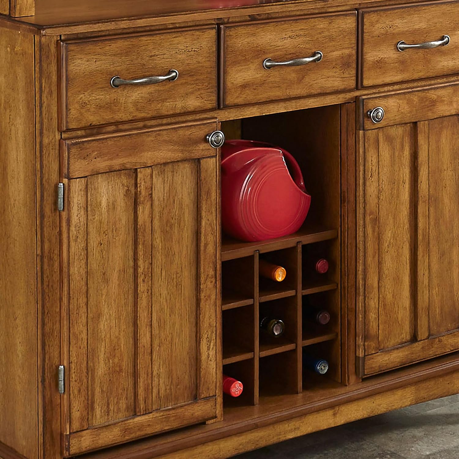Homestyles Buffet of Buffets Cottage Oak Buffet with Hardwood Top