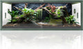 Phailozoo Stackable Reptile Enclosure, 85 Gallon Reptile Tank for Bearded Dragon, Snake, Ball Python, Colorful Aluminum Frame & Front Opening Tempered Glass Door with Handles for Easy Maintenance