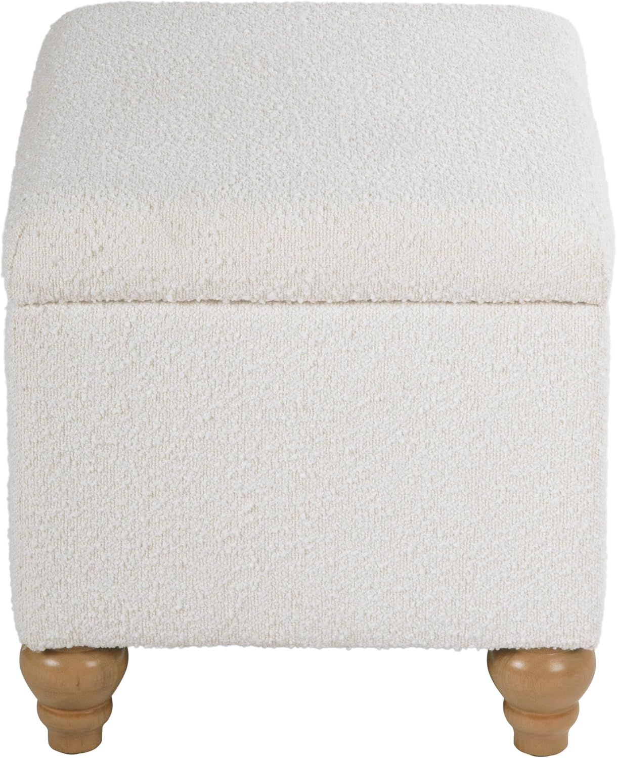 HomePop 22' Medium Rectangular Storage Ottoman - Cream Boucle