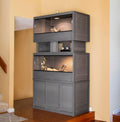 New Age Pet ECOFLEX Two Large Reptile Enclosures with Matching Stacker and Cabinet Stand Set in Grey