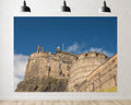 Trykid 20x10ft Ancient Stone Castle Backdrop Historic Fortress Cliffside Clear Blue Sky Photography Background Medieval Event Tapestry Party Decoration Photo Studio Prop Fabric
