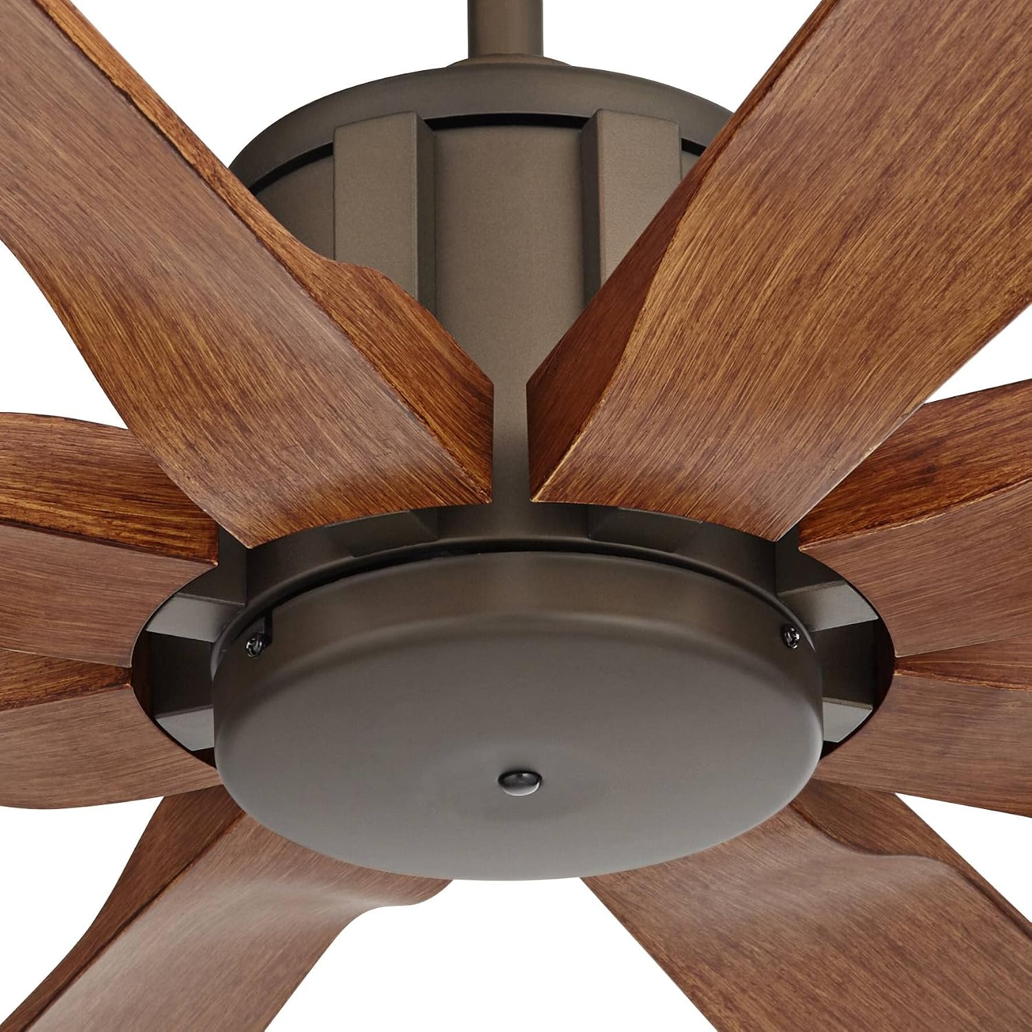 Possini Euro Design 60' Defender Industrial Rustic Farmhouse Outdoor Ceiling Fan with Remote Control Oil Rubbed Bronze Hand-Painted Koa Damp Rated for Patio Exterior House Home Porch Gazebo Garage
