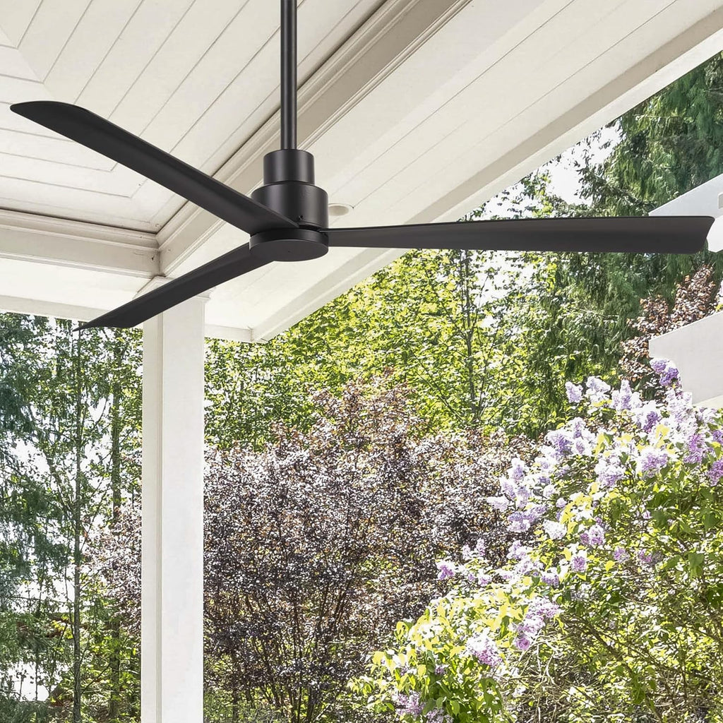 Minka-Aire F787-CL Simple 52 Inch Outdoor 3 Blade Ceiling Fan with DC Motor in Coal Finish