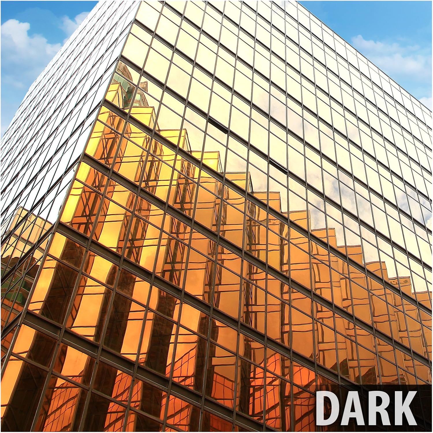 BDF PRGD Window Film Premium Color High Heat Control and Daytime Privacy Gold Outside, Silver Inside - 36in X 100ft