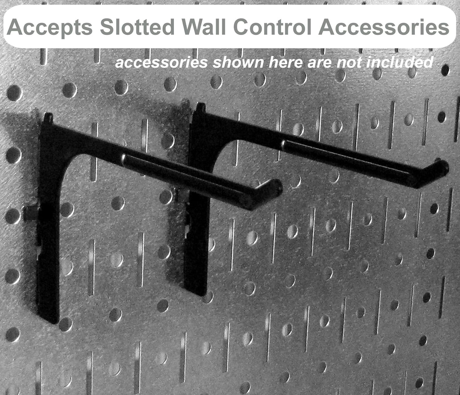 Wall Control Pegboard Garden Supplies Storage and Organization Garden Tool Organizer Kit with Black Pegboard and Black Accessories