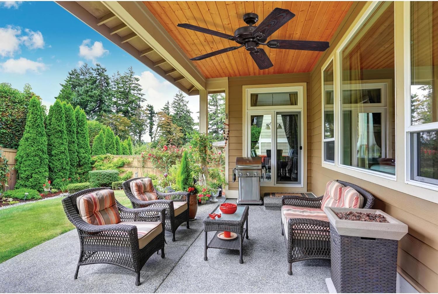 Westinghouse Lighting 7216800 Deacon 52-Inch Oil Rubbed Bronze Indoor/Outdoor Ceiling Fan