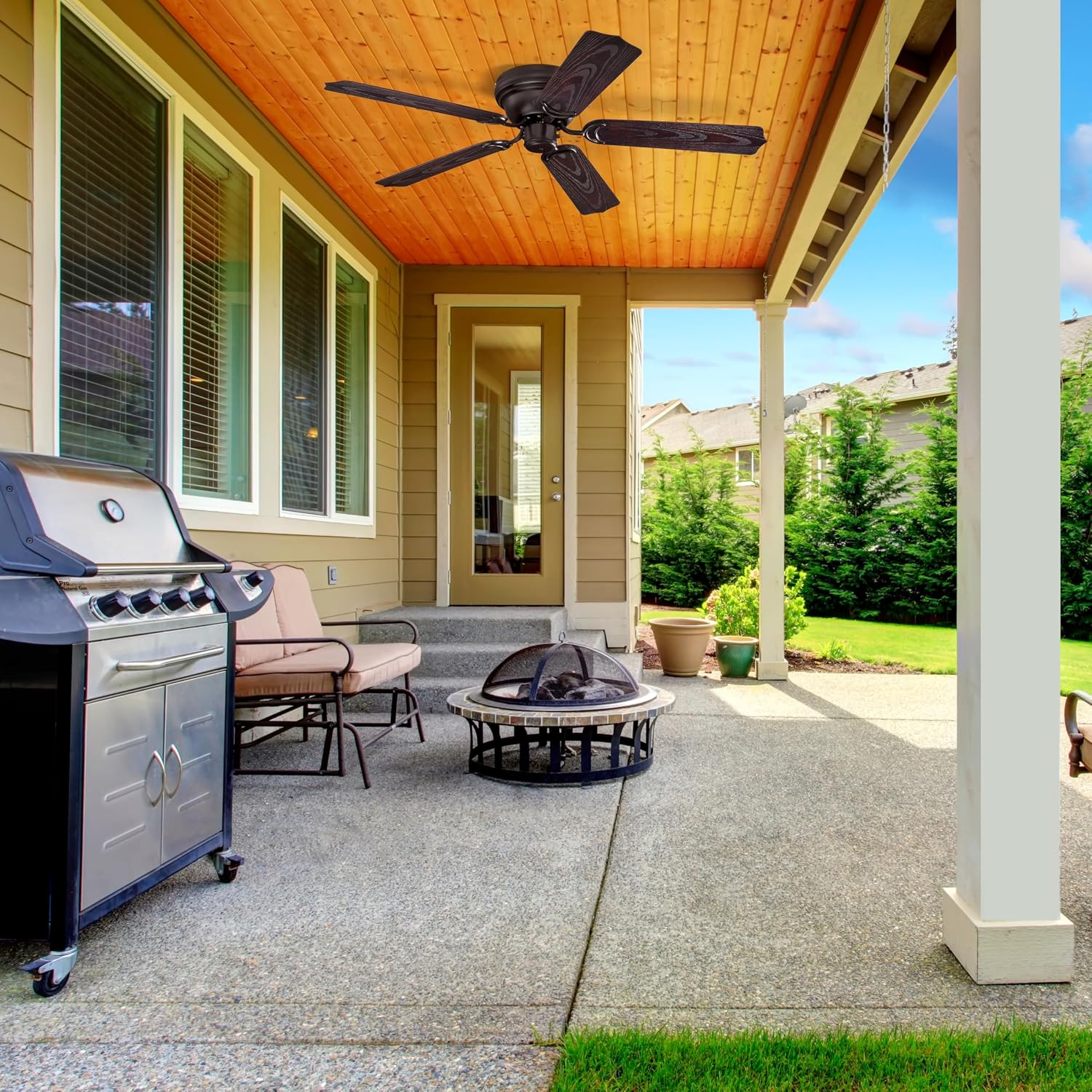 Westinghouse 7217000 Contempra 48-Inch Indoor/Outdoor Ceiling Fan, Oil Rubbed Bronze Finish