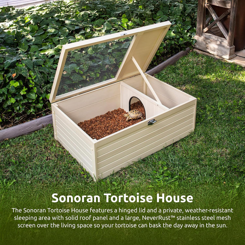 New Age Pet ECOFLEX Tortoise House, Durable Outdoor Tortoise Shelter, Weather-Resistant & Easy to Clean