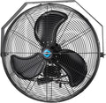 Tornado 24 Inch Outdoor Wall Mount Fan, 3-Speed High Velocity Metal Wall Fan – IPX4 Water-Resistant, 7700 CFM, UL Safety Listed, Ideal for Commercial, Industrial and Residential, Black