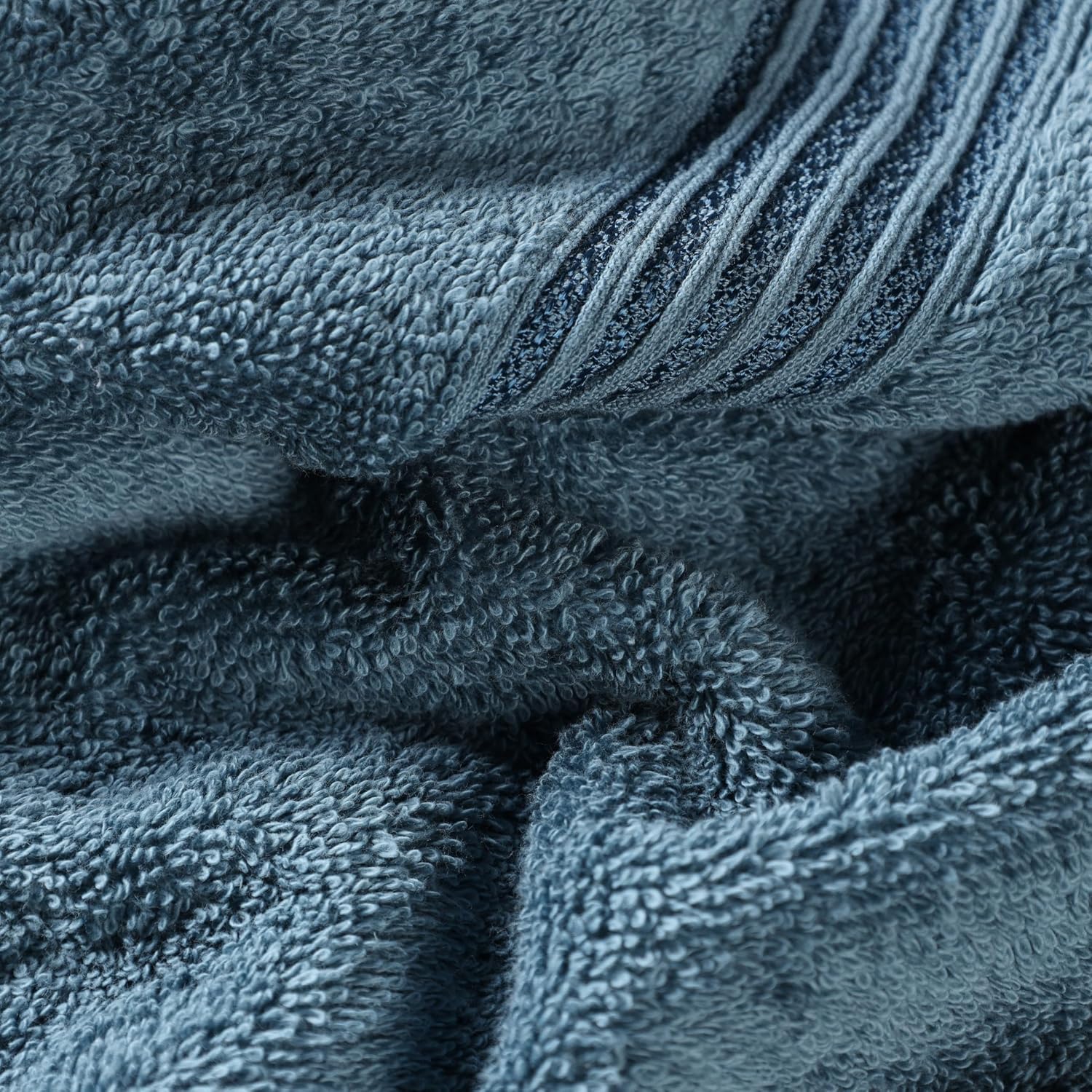 Superior Egyptian Cotton 12-Piece Towel Set, Assorted Towels for Home Bathroom, Guest Bath Decor Essentials, Includes 4 Bath, 4 Hand, 4 Face Towels/Washcloths, Quick Dry, Absorbent - Sapphire